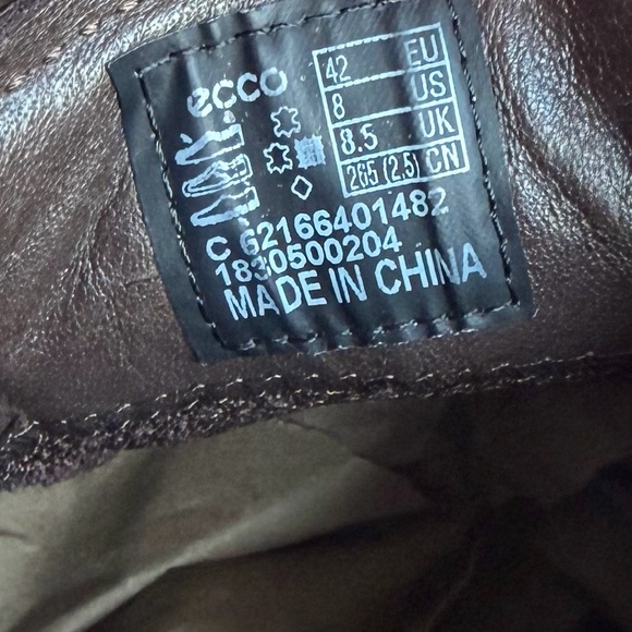 Ecco Men's Melbourne Wing Tip Oxford Shoes Sz 8 Cocoa Brown Office Comfort EUC - Picture 2 of 13